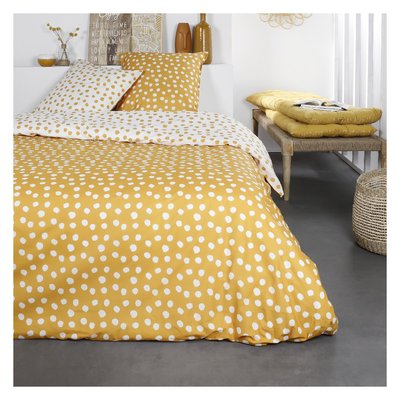 Parure de lit 2 personnes imprimé a pois coton SUNSHINE CALI TODAY