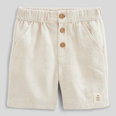 Short uni contenant du lin - collection Cérémonie MONOPRIX