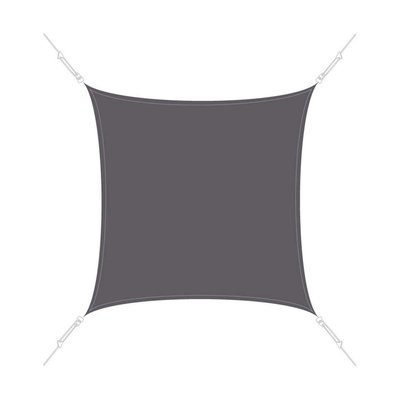 Voile d'ombrage carrée 4 x 4m JARDINDECO