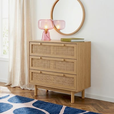 Commode cannage rotin 3 tiroirs  HELENA BAÏTA