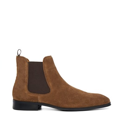 Bottines Chelsea en cuir à coupe large - Wide Fit MANDATORY DUNE LONDON
