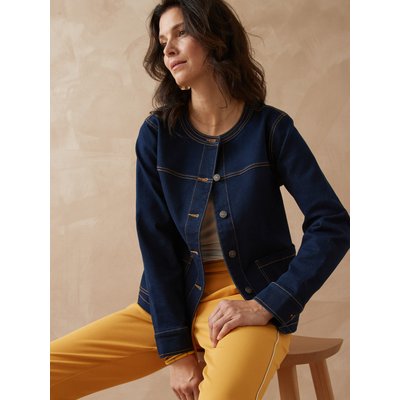 Veste en denim col rond DAXON