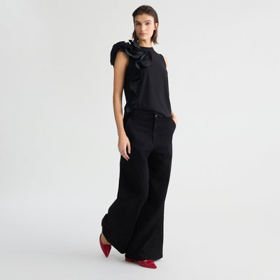 T-shirt rose pivoine avec volant LIU JO