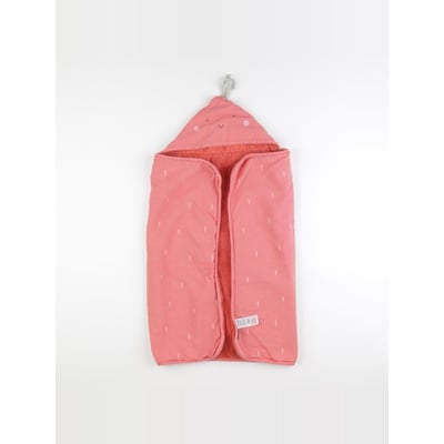 Poncho De Bain Bébé Rayé - Capuche Douce Avec Pompons - Éponge Coton Absorbante