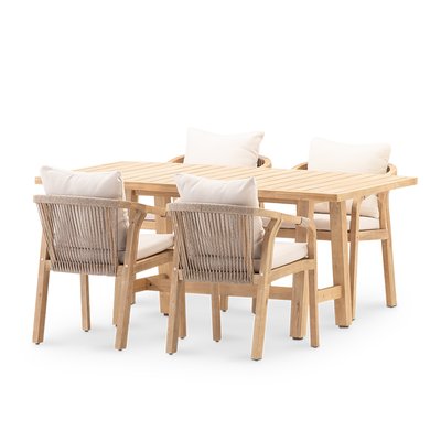 Salon de jardin, 4 chaises, SIENA DEFORA HOME