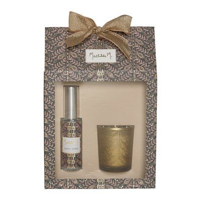 Coffret bougie et spray d'ambiance - Sapin Doré MATHILDE M