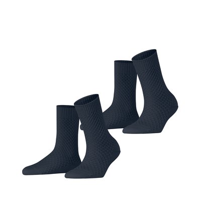 Chaussettes Diamond Knit 2-Pack Opaque ESPRIT
