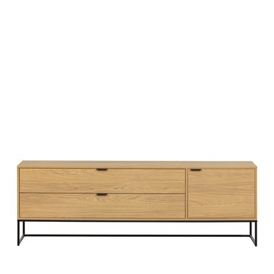 Meuble TV 1 porte 2 tiroirs en bois L180cm - SILAS WOOOD