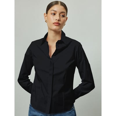 Chemise stretch ajustée à manches longues NEXT