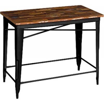 Table haute bois et métal, élégance urbaine RECOLLECTION