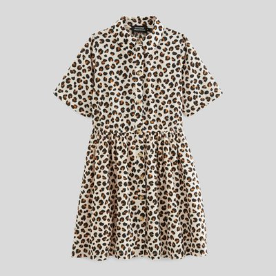 Robe col chemise imprimée en coton MONOPRIX