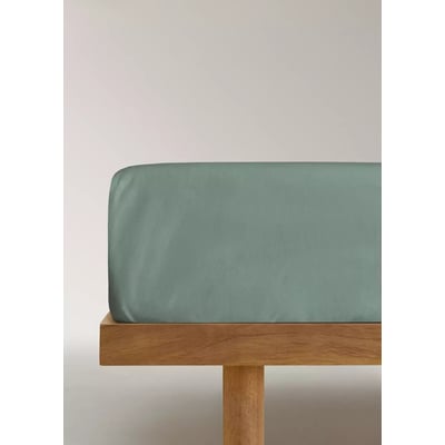 Drap-housse percale de coton 300 fils lit 90 cm MANGO HOME