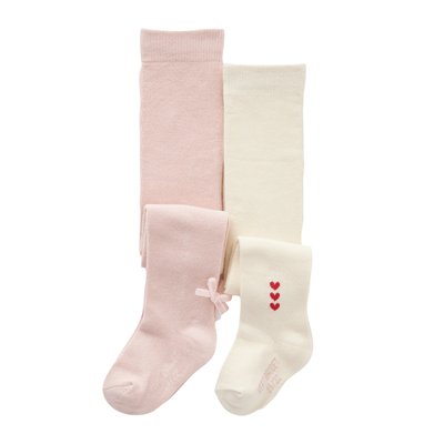 Lot de 2 paires de collants détails fantaisie VERTBAUDET