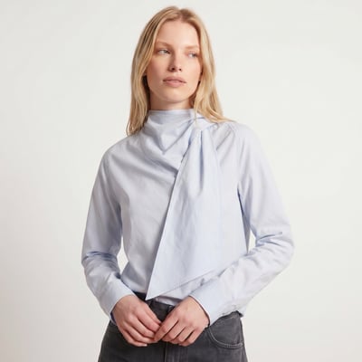Chemise structurée, col à nouer et manches longues VALIA ARTLOVE