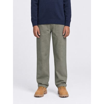 Pantalon large lenox en velours côtelé gris PETROL INDUSTRIES