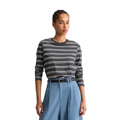 T-shirt à manches longues rayé, coupe classique en coton biologique MARC O’POLO DENIM