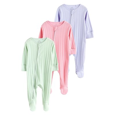 Dors-bien côtelé zippé double-sens, lot de 3 NEXT