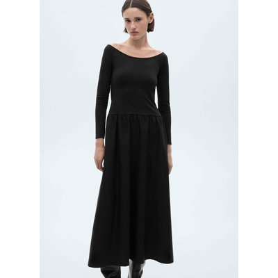 Robe noire trapeze manche longue La Redoute