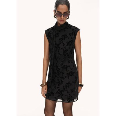 Robe jacquard à fleurs foulard MANGO