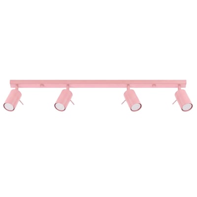 Plafonnier Acier Rose GU10 4 RING EDEN
