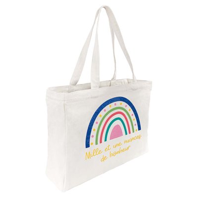 Tote bag en coton Bonheur DRAEGER PARIS