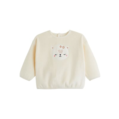 Sweat-shirt bébé en velours Neige PETIT BEGUIN
