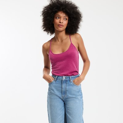 Canotta maglia iridescente, spalline sottili LA REDOUTE COLLECTIONS