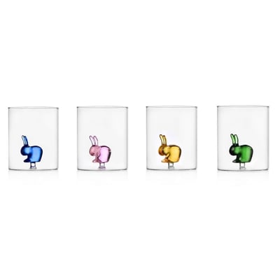 Verres à eau lapin  QEEBOO X Rabbit set de 4 ICHENDORF