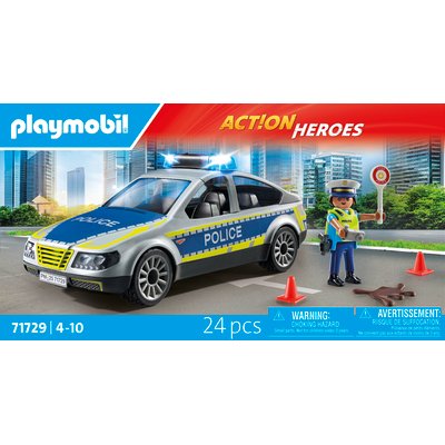 Action Heroes Voiture de police avec sirène et gyrophare PLAYMOBIL
