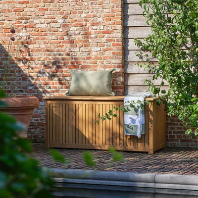 Coffre de rangement de jardin en acacia massif  MILOS BERAH GETAH