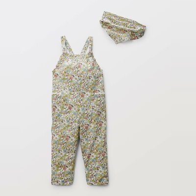 Salopette longue avec fichu imprimés en coton BIO GOTS BOUT'CHOU