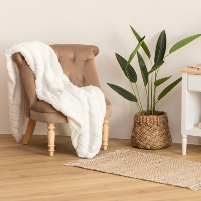 Plaid MANOIR fausse imitation fourrure ATMOSPHERA