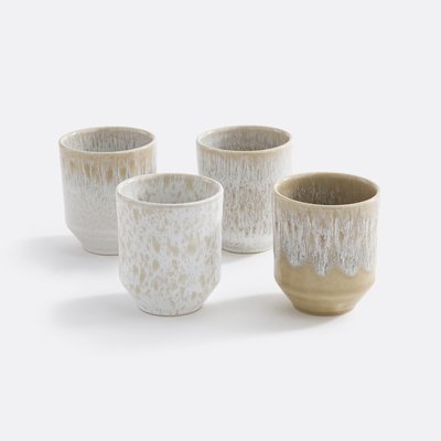 Set of 4 Iliana cups in reactive glazed stoneware LA REDOUTE INTERIEURS