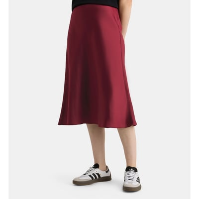 Jupe midi turin fluide satinée GALERIES LAFAYETTE