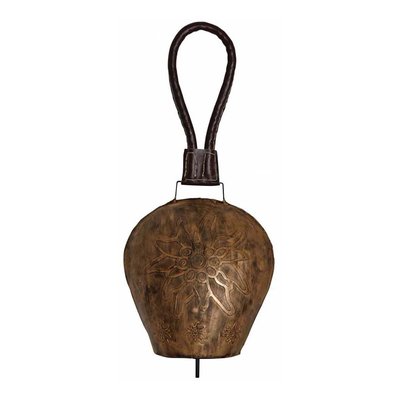 Cloche Edelweiss en métal cuivré 20 cm AUBRY GASPARD