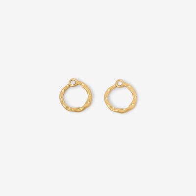 Boucles d'oreilles rondes avec strass en acier inoxydable BALABOOSTE