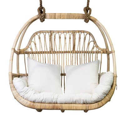 Fauteuil suspendu en rotin avec coussin UBUD HYDILE