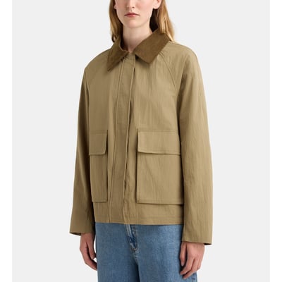 Veste droite faune col velours GALERIES LAFAYETTE