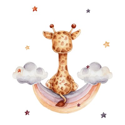 Tableau Sur Toile Girafe Rêveuse ENFANT CEANOTHE