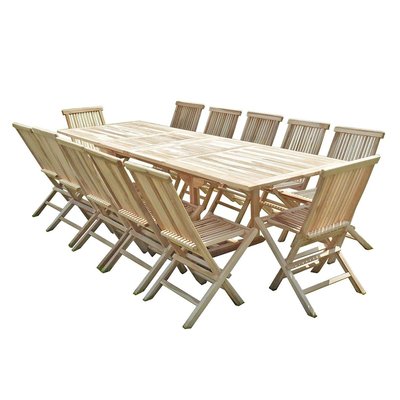 Salon de jardin en teck BATAN 12 chaises C ET L JARDIN