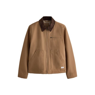 Veste en toile déperlante et peau lainée NEXT