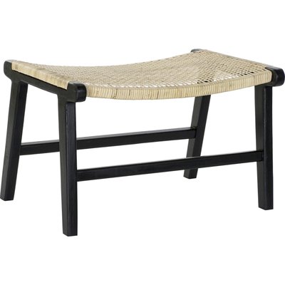 Tabouret en rotin et teck, collection Boho RECOLLECTION