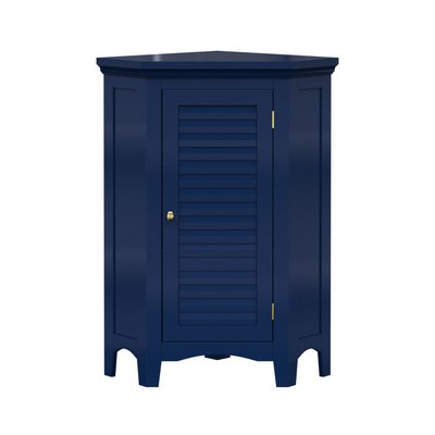 Armoire de Coin Sur Pied Bleu Marine TEAMSON HOME