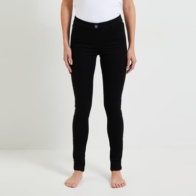 Jean Boyfriend Femme Grain De Malice - Seattle BF01 - Coupe Raccourcie, 5 Poches, Revers - Taille Standard
