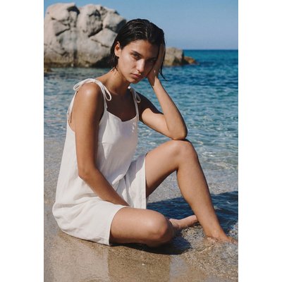 Robe à rayures et noeuds avec lin CHILL BEACH ETAM