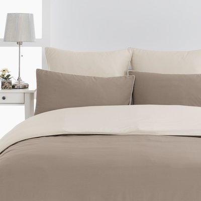 Housse de couette bicolore en percale coton DOZMARY SENSEI MAISON