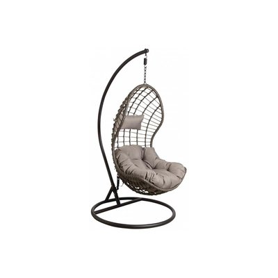 Fauteuil oeuf en polyrésine et acier réglable AUBRY GASPARD