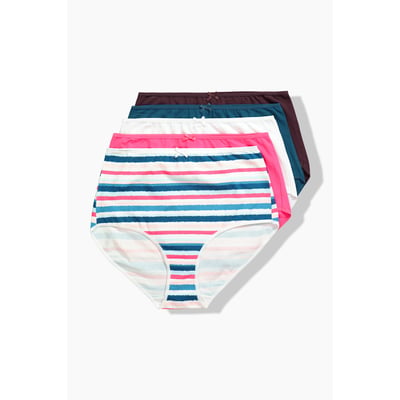 Lot de 5 culottes maxi, rayures / unies ULLA POPKEN
