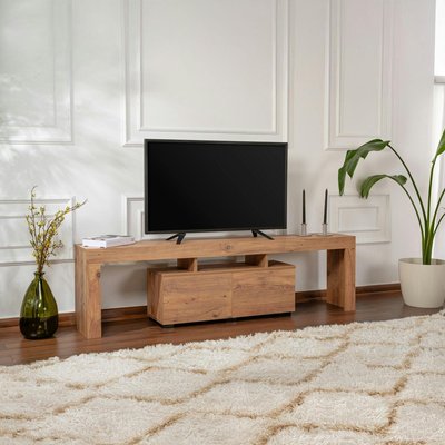 Banc TV moderne avec rangement - finition effet pin MARFA PIER IMPORT