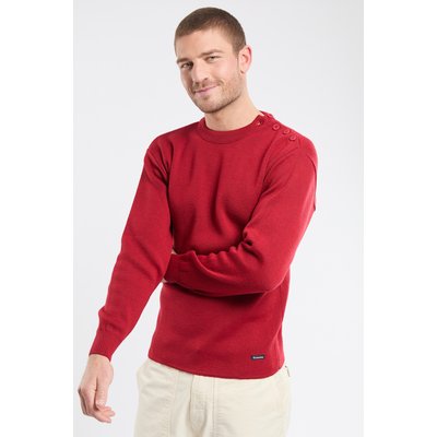 Pull marin à boutons uni col rond FOUESNANT ARMOR-LUX